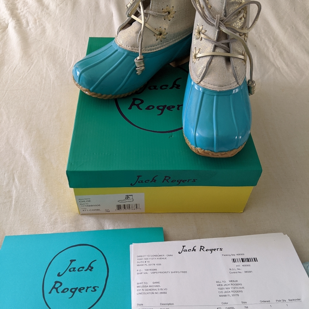 Like New Jack Rogers Duck boots size 7